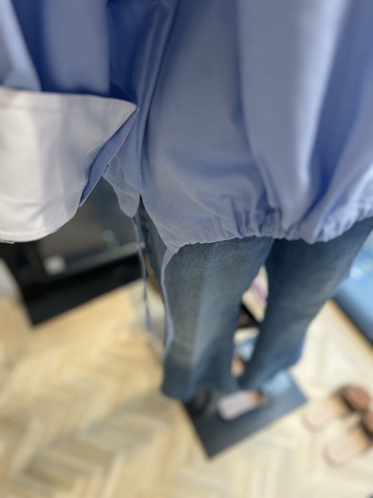 8 PM Bomber shirt azzurro