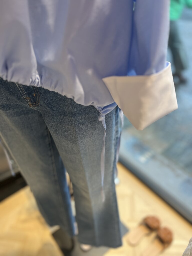 8 PM Bomber shirt azzurro