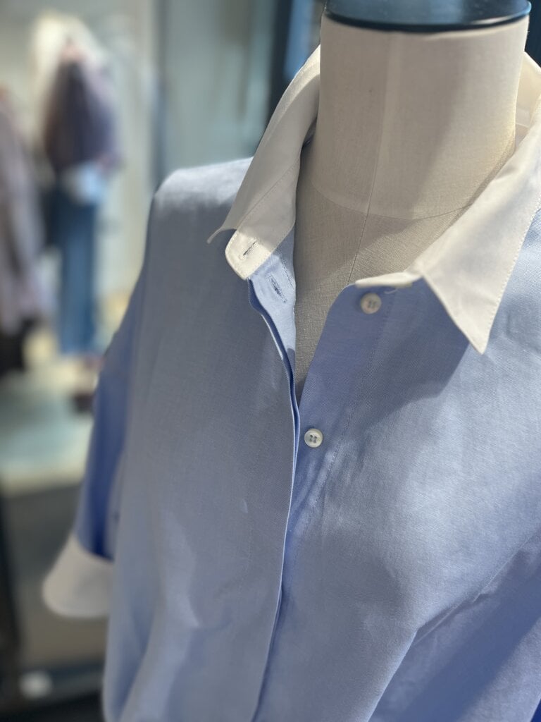 8 PM Bomber shirt azzurro