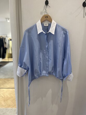 8 PM Bomber shirt azzurro