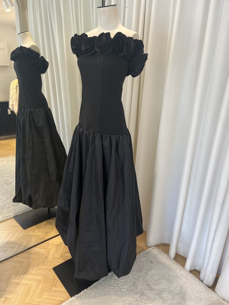 Rotate Black flower maxi dress