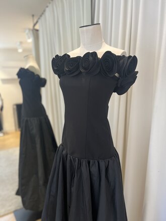 Rotate Black flower maxi dress