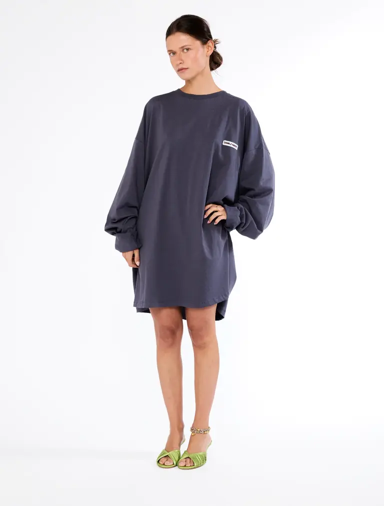 Double sunset Oversized T dress anthracite