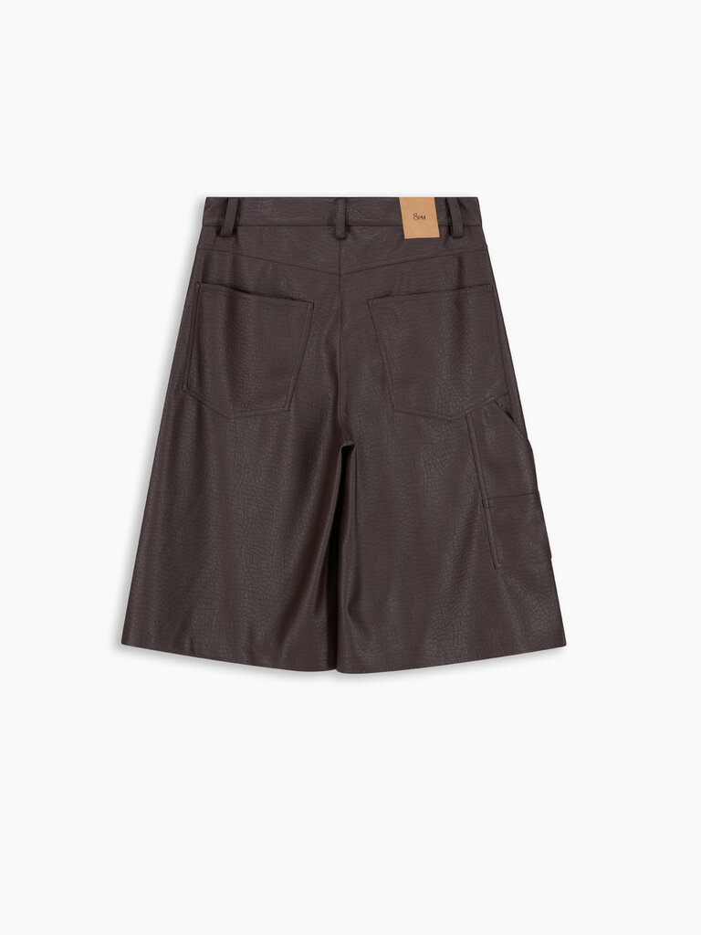 8 PM Faux leather bermuda
