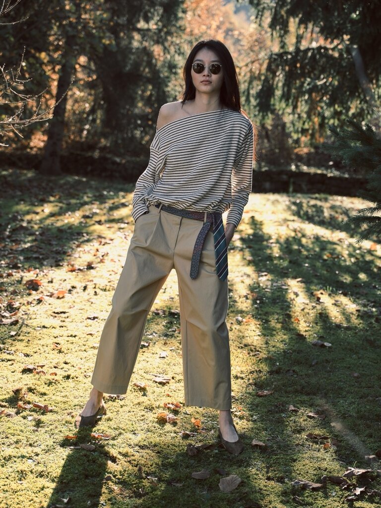 8 PM Scarf pants sand