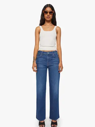 Straight ankle denim blue