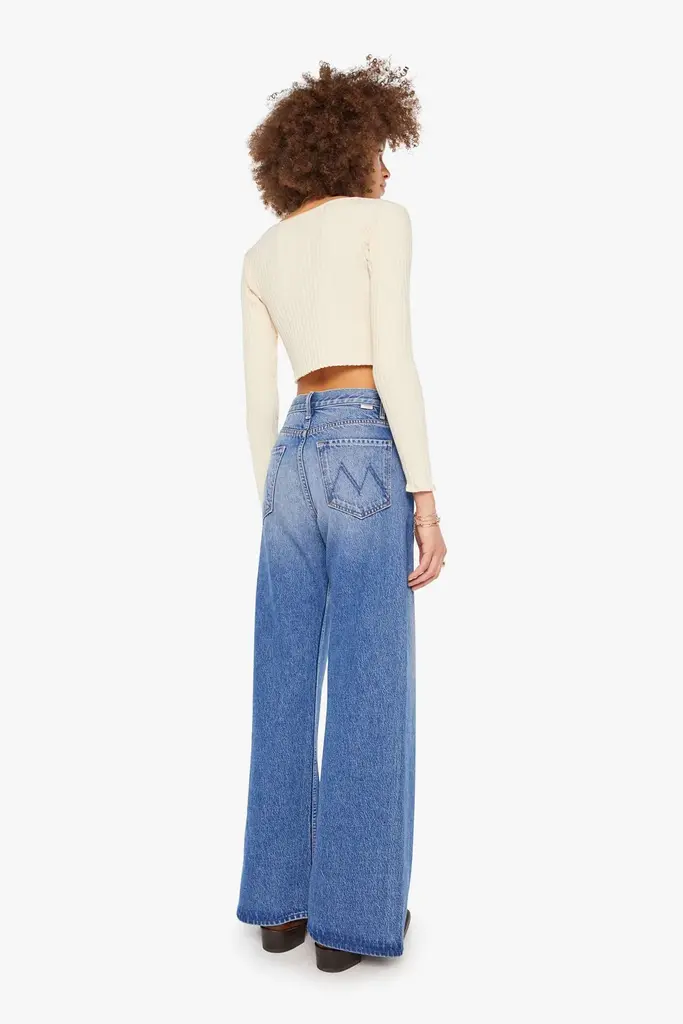Wide twist denim blue