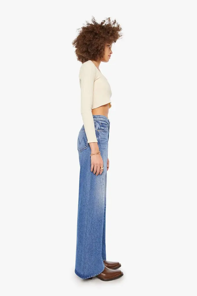 Wide twist denim blue