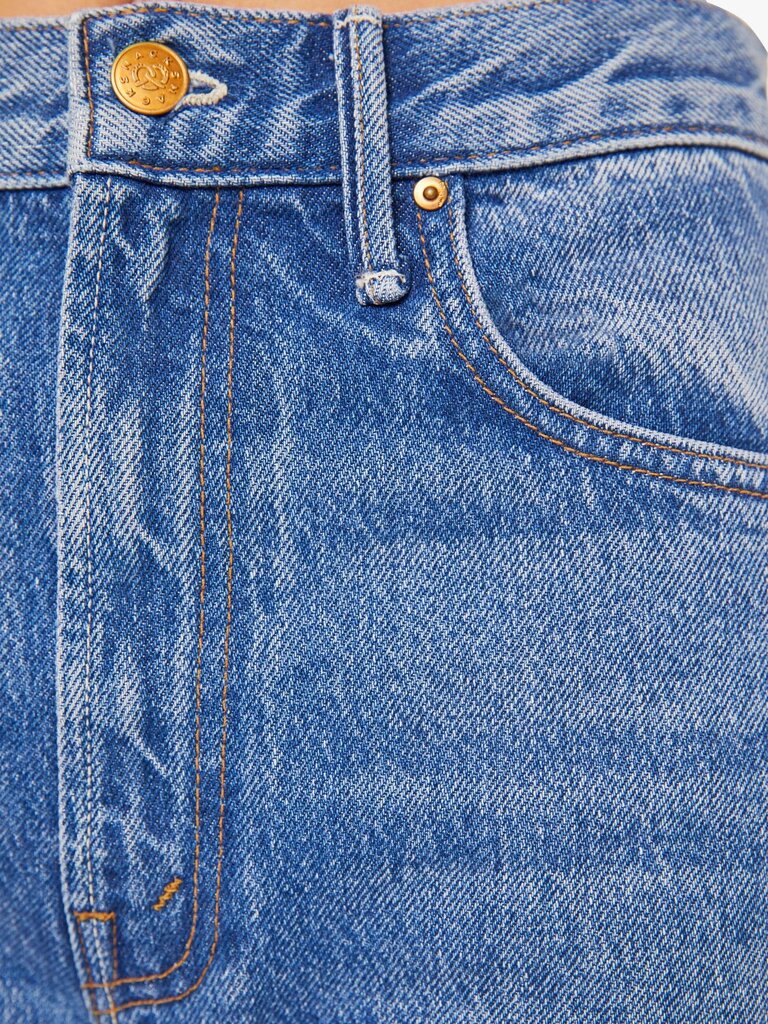 Wide twist denim blue