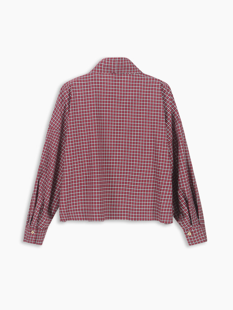 8 PM Tie shirt red check