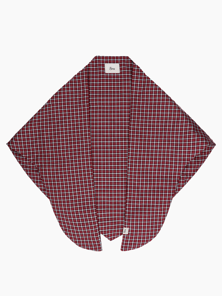 8 PM Red check scarf