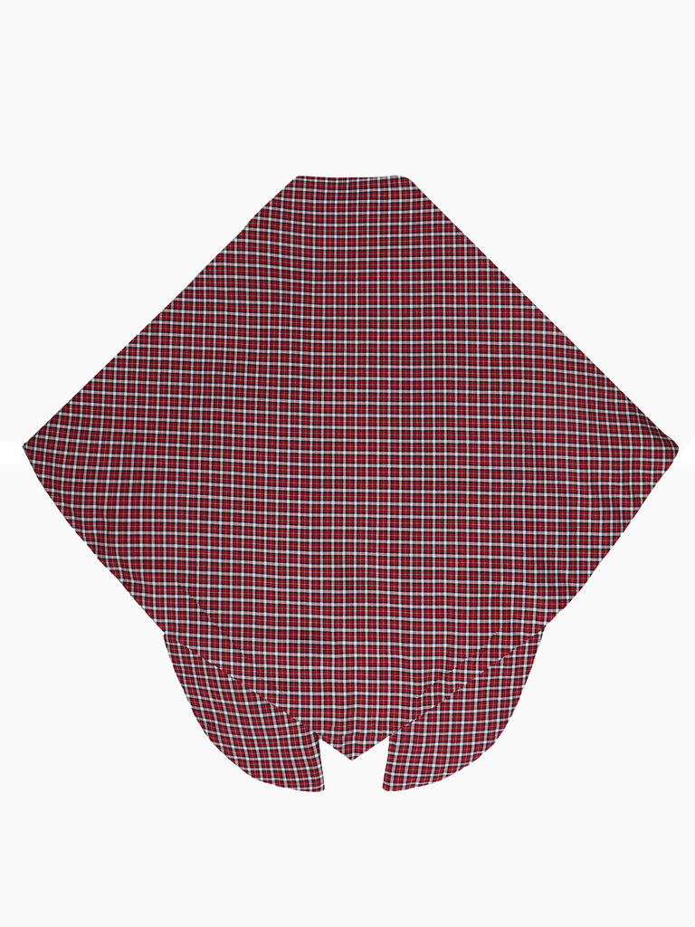 8 PM Red check scarf