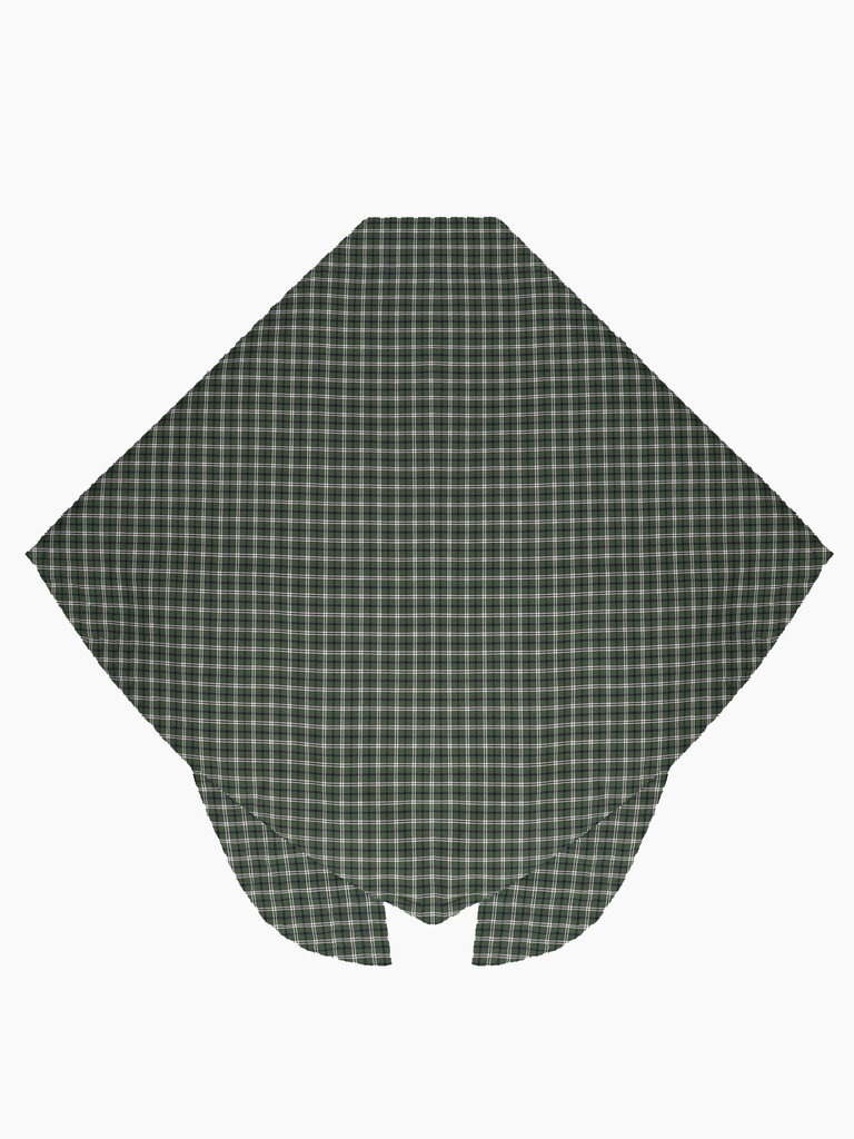 8 PM Green check scarf