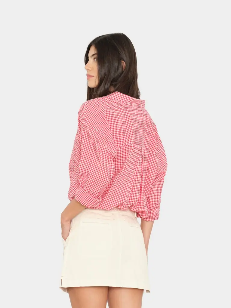 Xirena Red vichy shirt