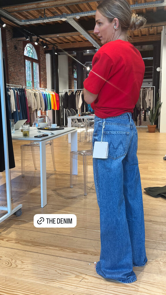 Wide twist denim blue