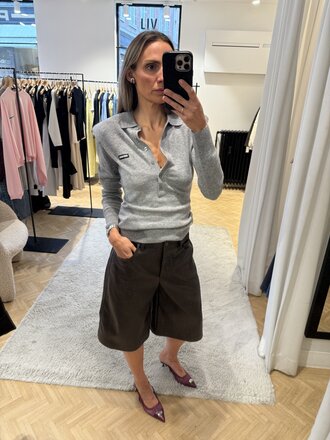 8 PM Faux leather bermuda