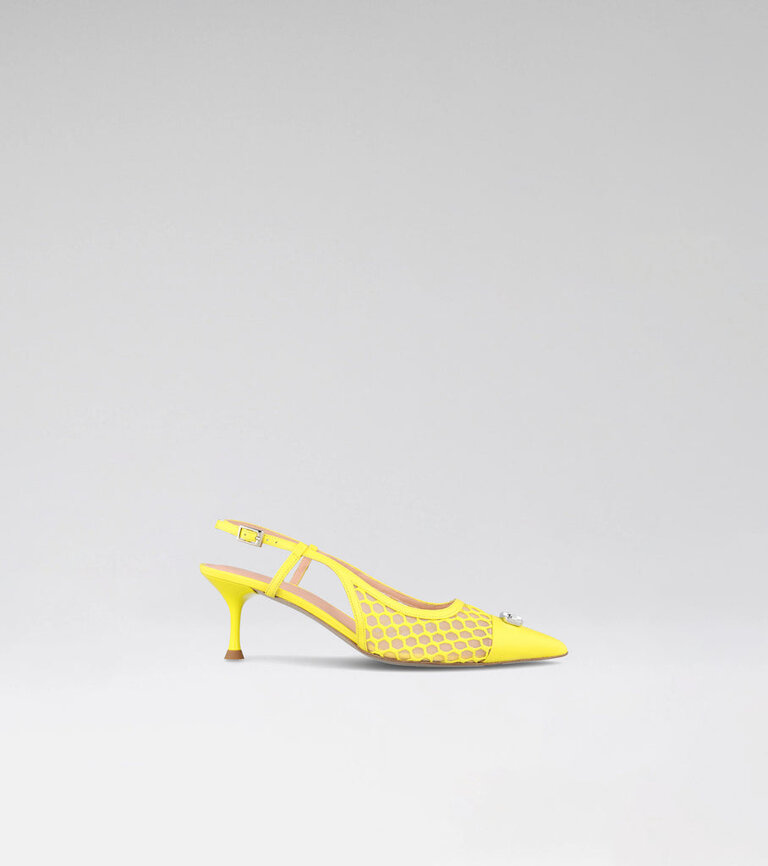 Mesh slingback yellow