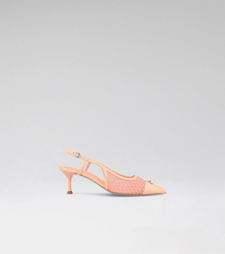 Mesh slingback peach