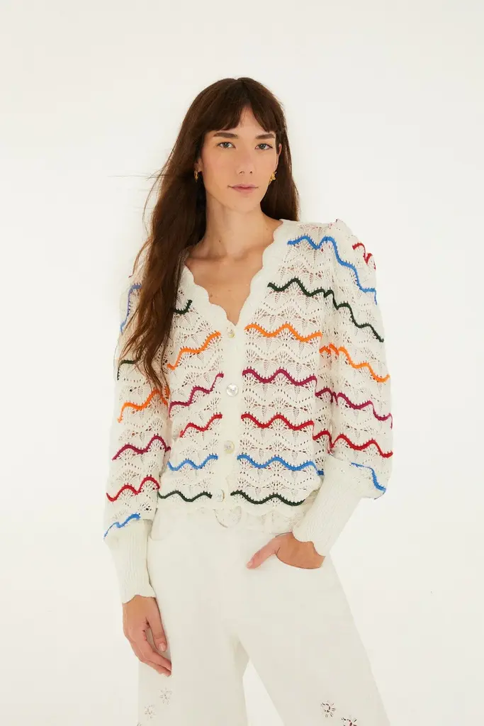 FARM Rio Colorful stripes cardigan