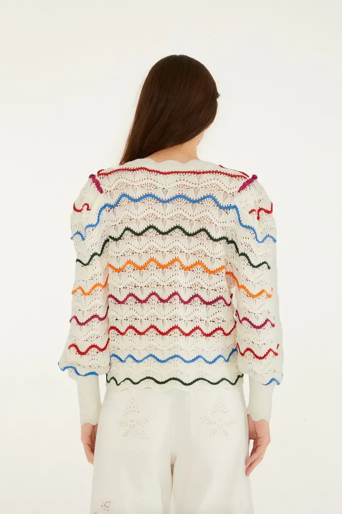 FARM Rio Colorful stripes cardigan