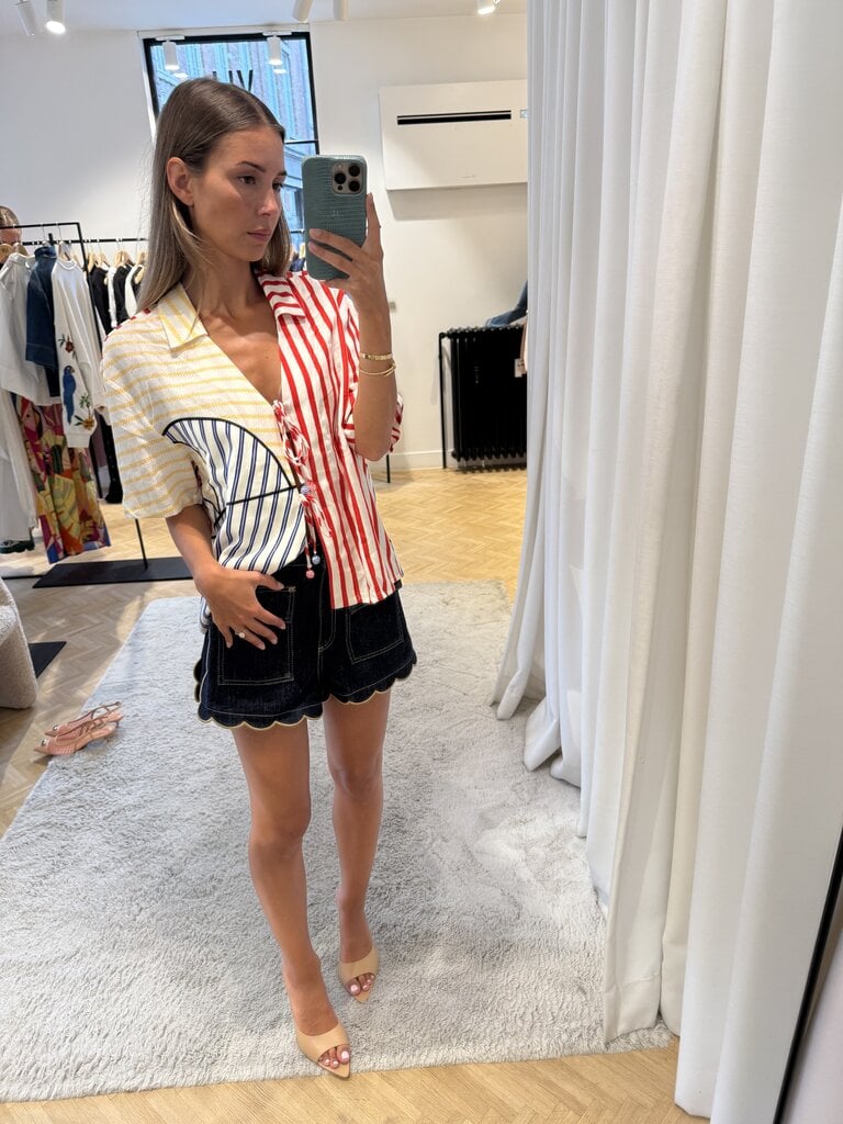 FARM Rio Stripes sunset blouse