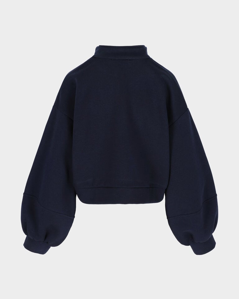 Rhune Lorelie zip sweater navy