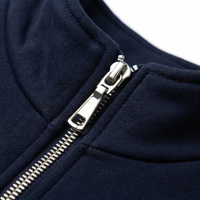 Rhune Lorelie zip sweater navy