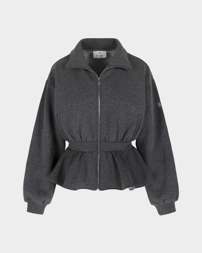 Rhune Kaia sweater jacket darkgrey