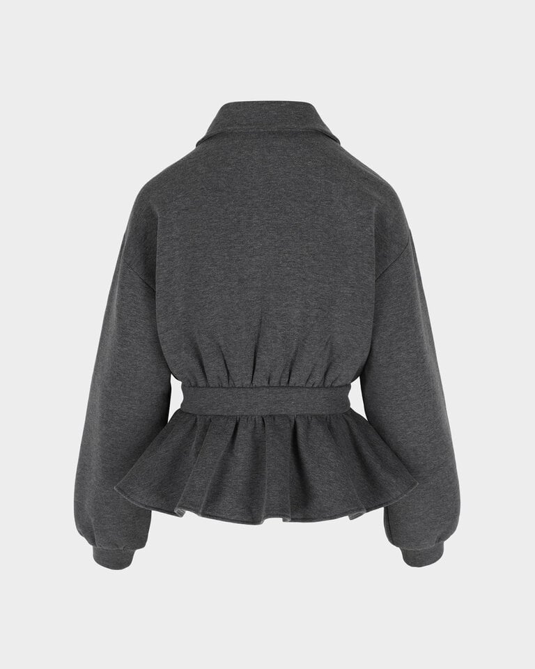 Rhune Kaia sweater jacket darkgrey