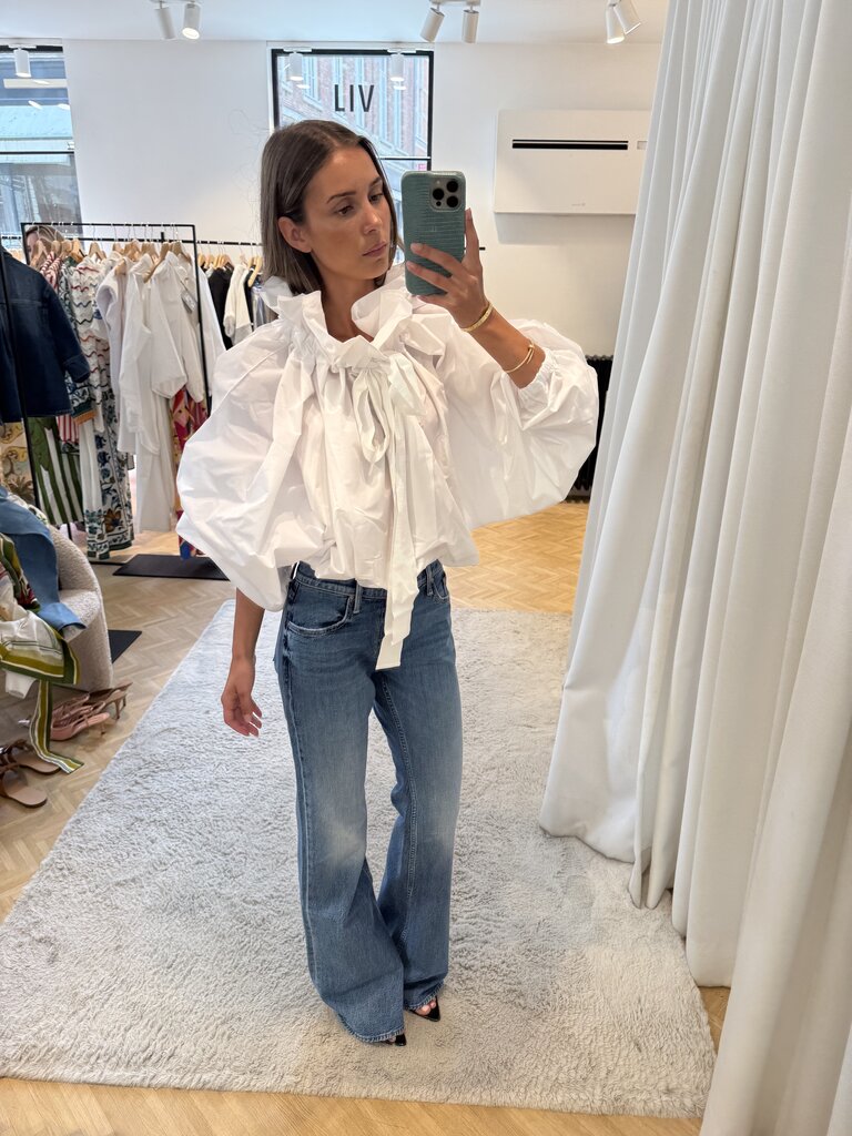 Straight blue denim