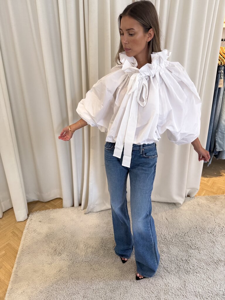 Straight blue denim