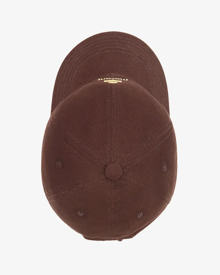 Brown logo cap