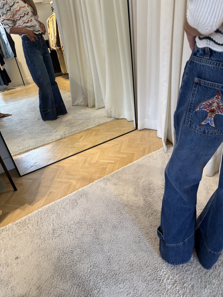 FARM Rio Birds flare pants