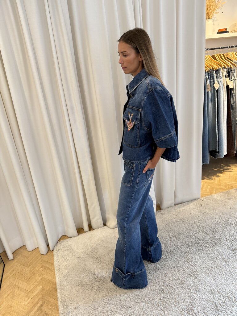 FARM Rio Birds flare pants