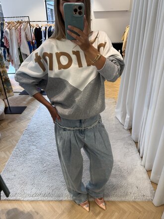 Houston sweater offwhite/grey