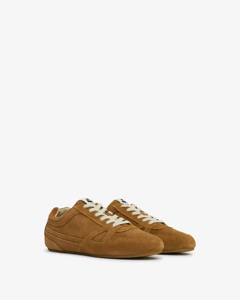 Cognac suede sneakers