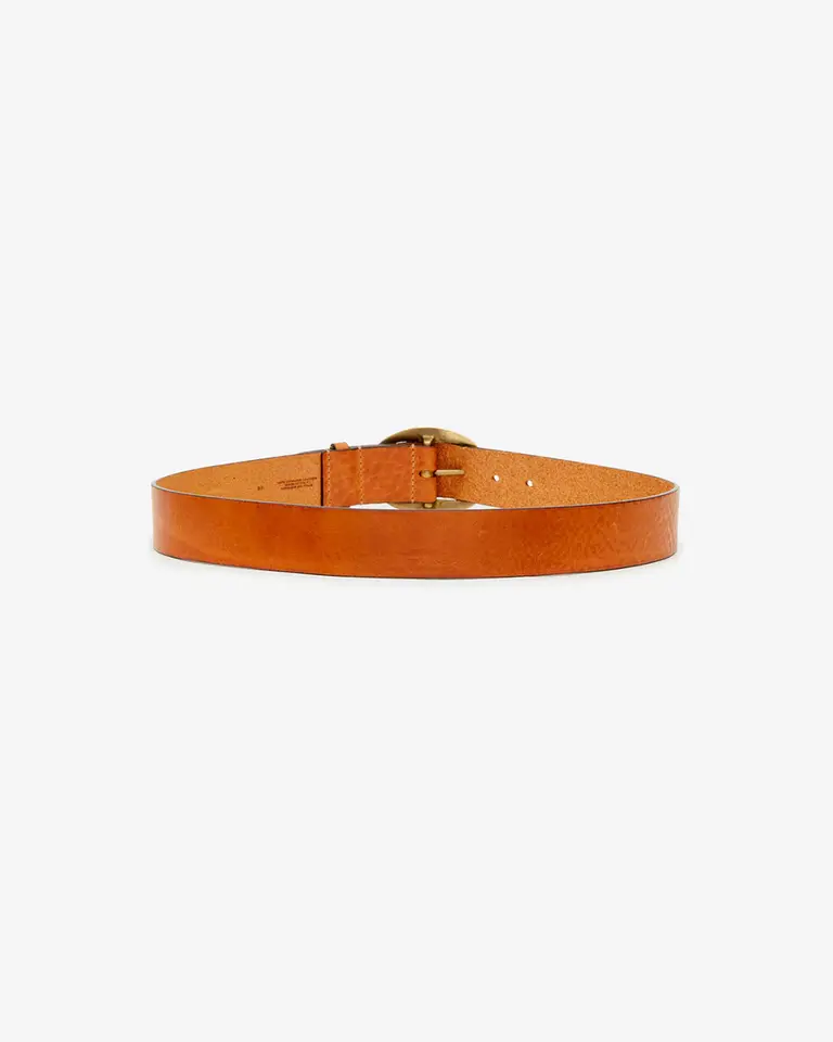 Leather belt cognac