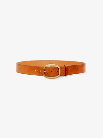Leather belt cognac