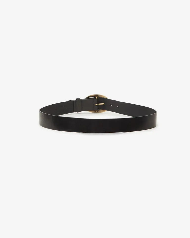 Leather belt black