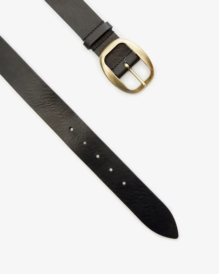 Leather belt black