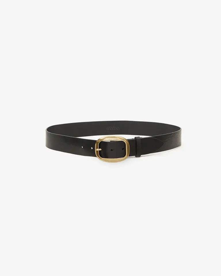 Leather belt black