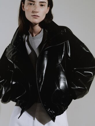 Rhune Jessy jacket PU leather black