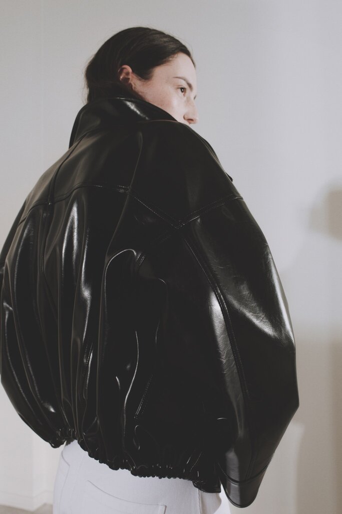 Rhune Jessy jacket PU leather black