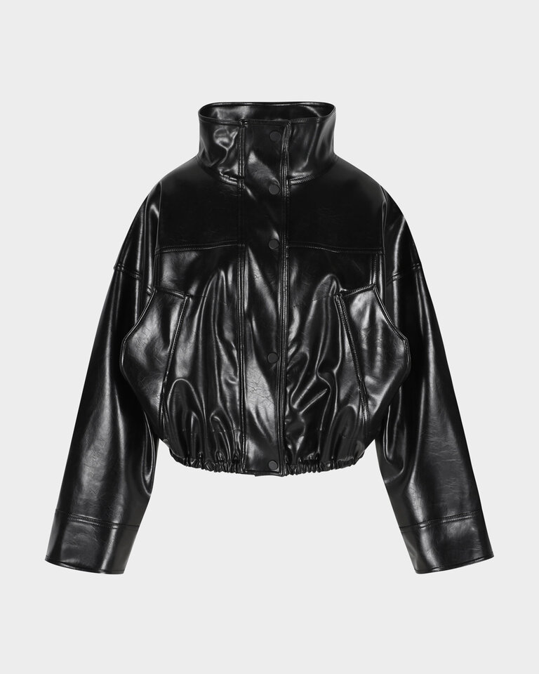 Rhune Jessy jacket PU leather black