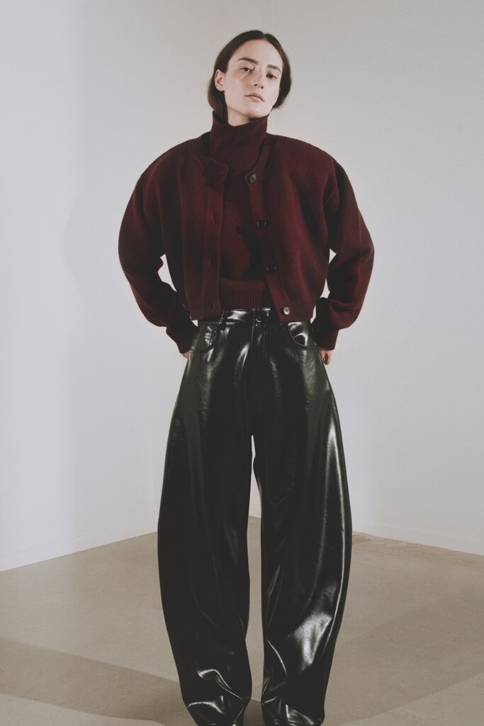 Rhune Grace balloon pants PU leather black