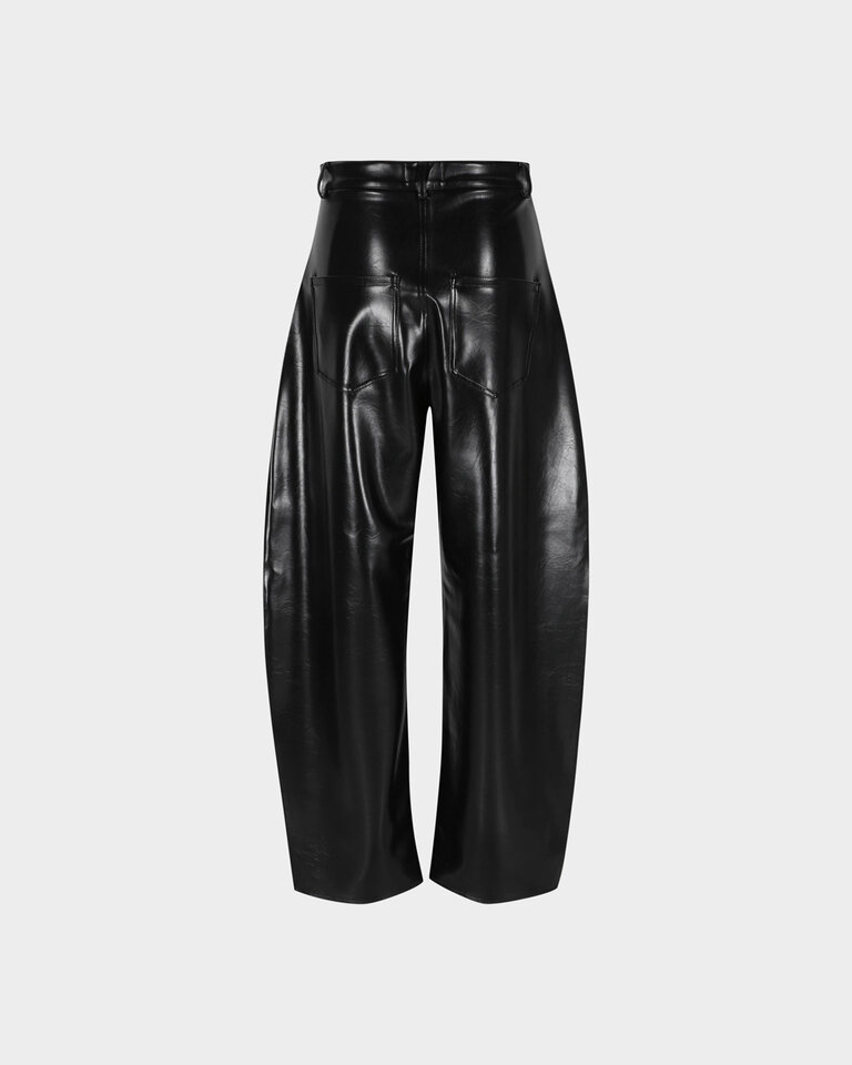 Rhune Grace balloon pants PU leather black