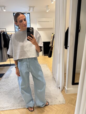 Rhune Ibbe boxy oversized top grey