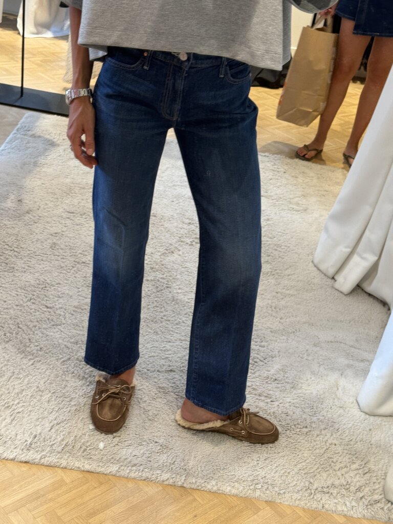 Straight ankle denim blue