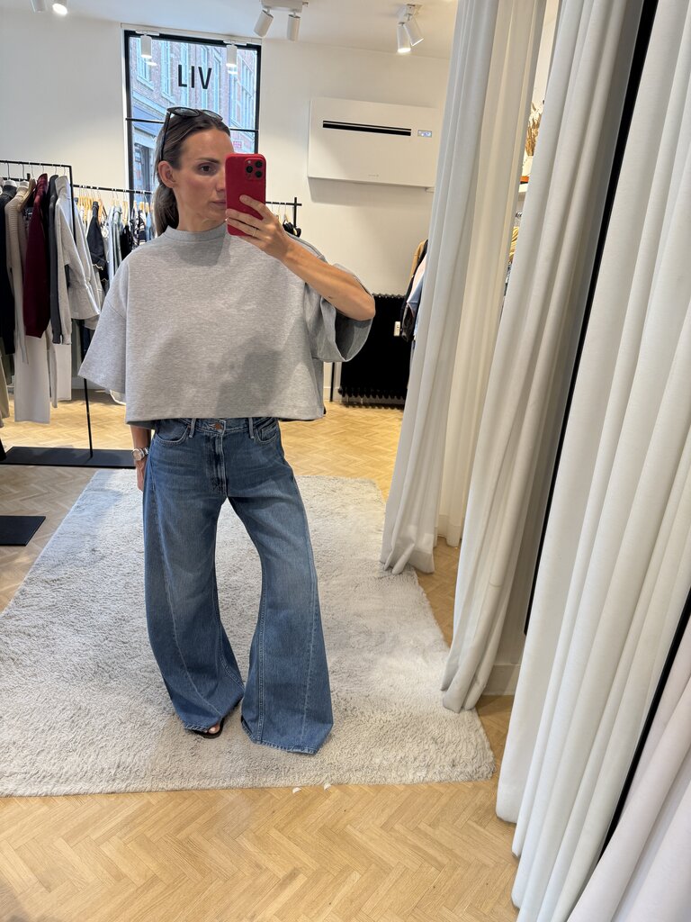 Wide twist denim blue
