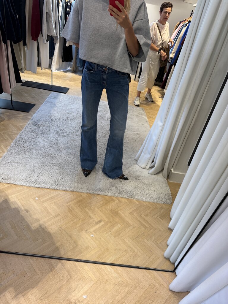 Straight blue denim